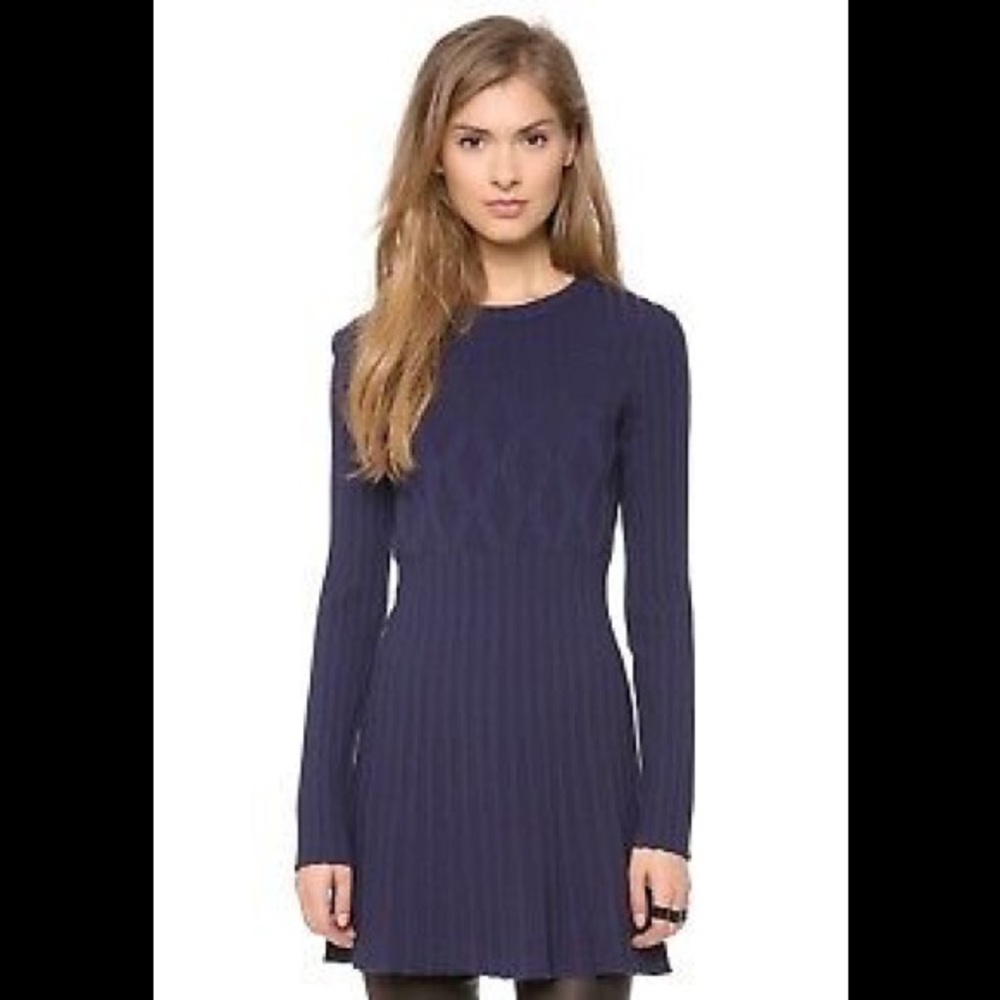 Maison Ullens Dress Mini Flair Knit Black Green S